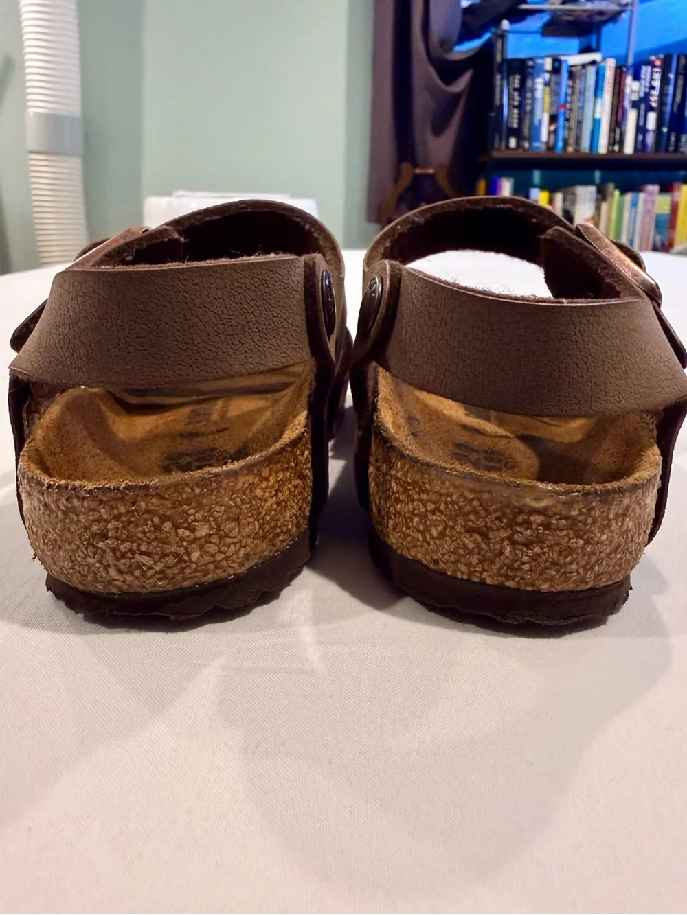 Birkenstock Kids New York Sandals Boys 11 Girls Mocha Two Straps Backstrap